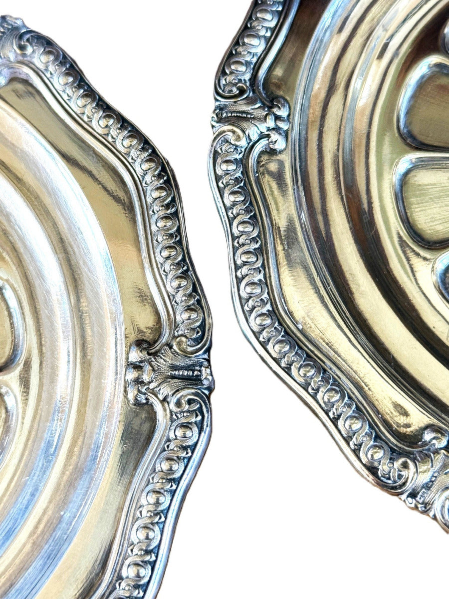 French Silver Bottle Coasters