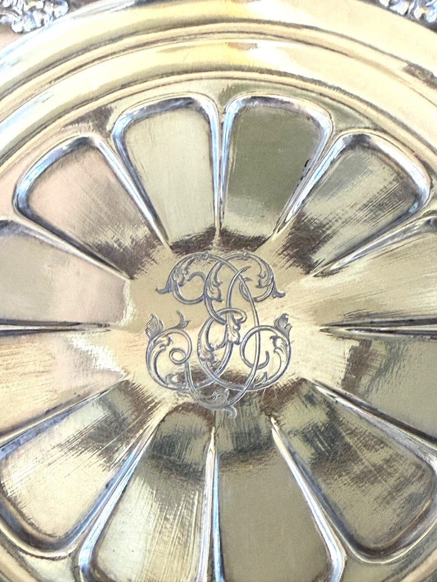 French silver bottle Coasters, Wine