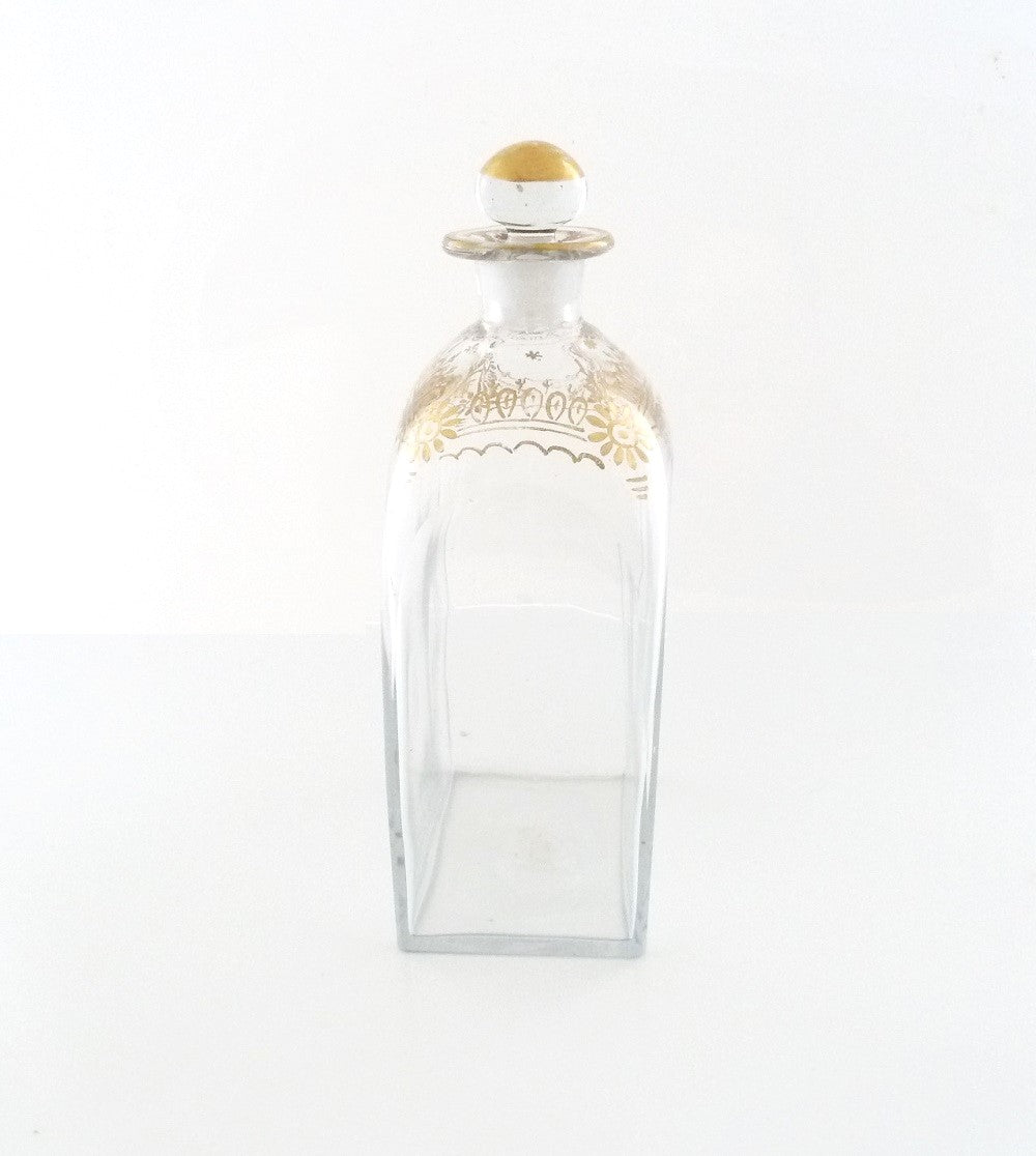 19th C Glass Decanter Gilt Decoration - 43 Chesapeake Court Antiques