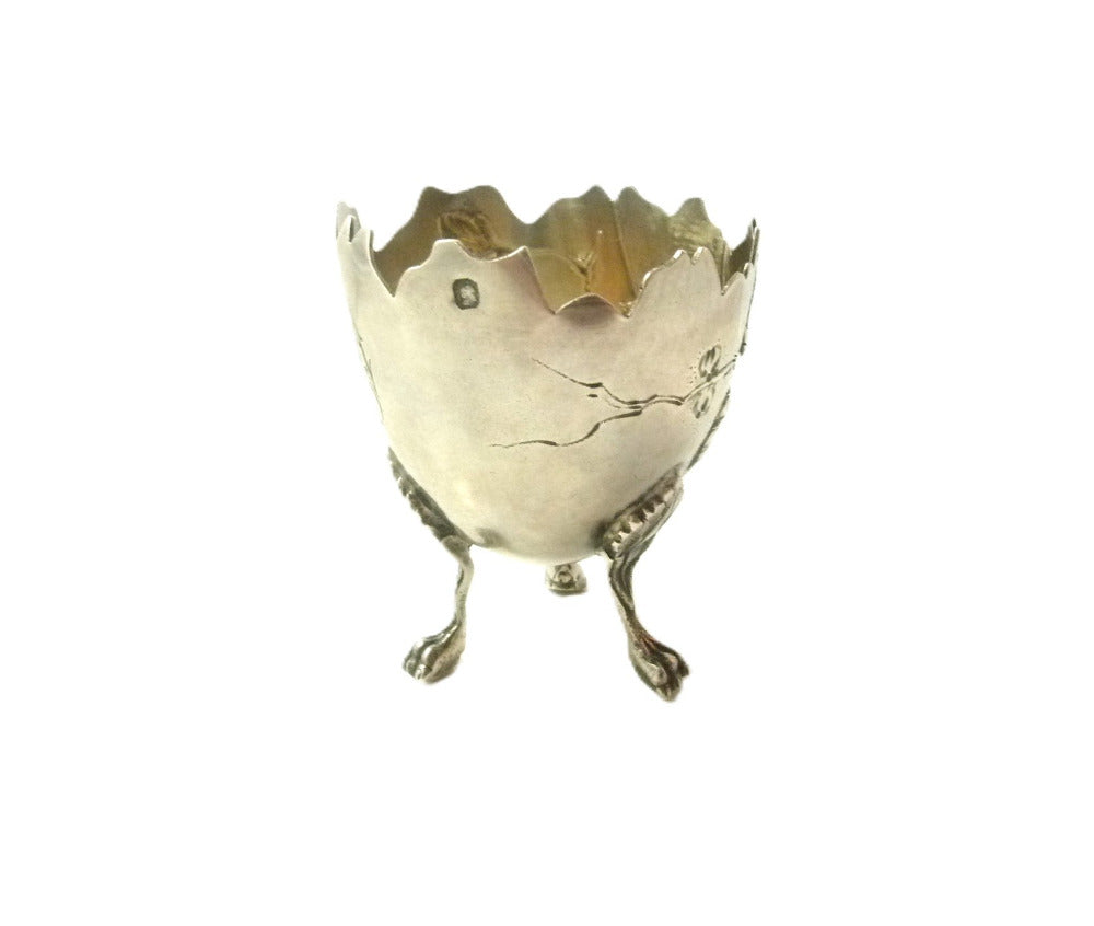 French sterling silver egg server