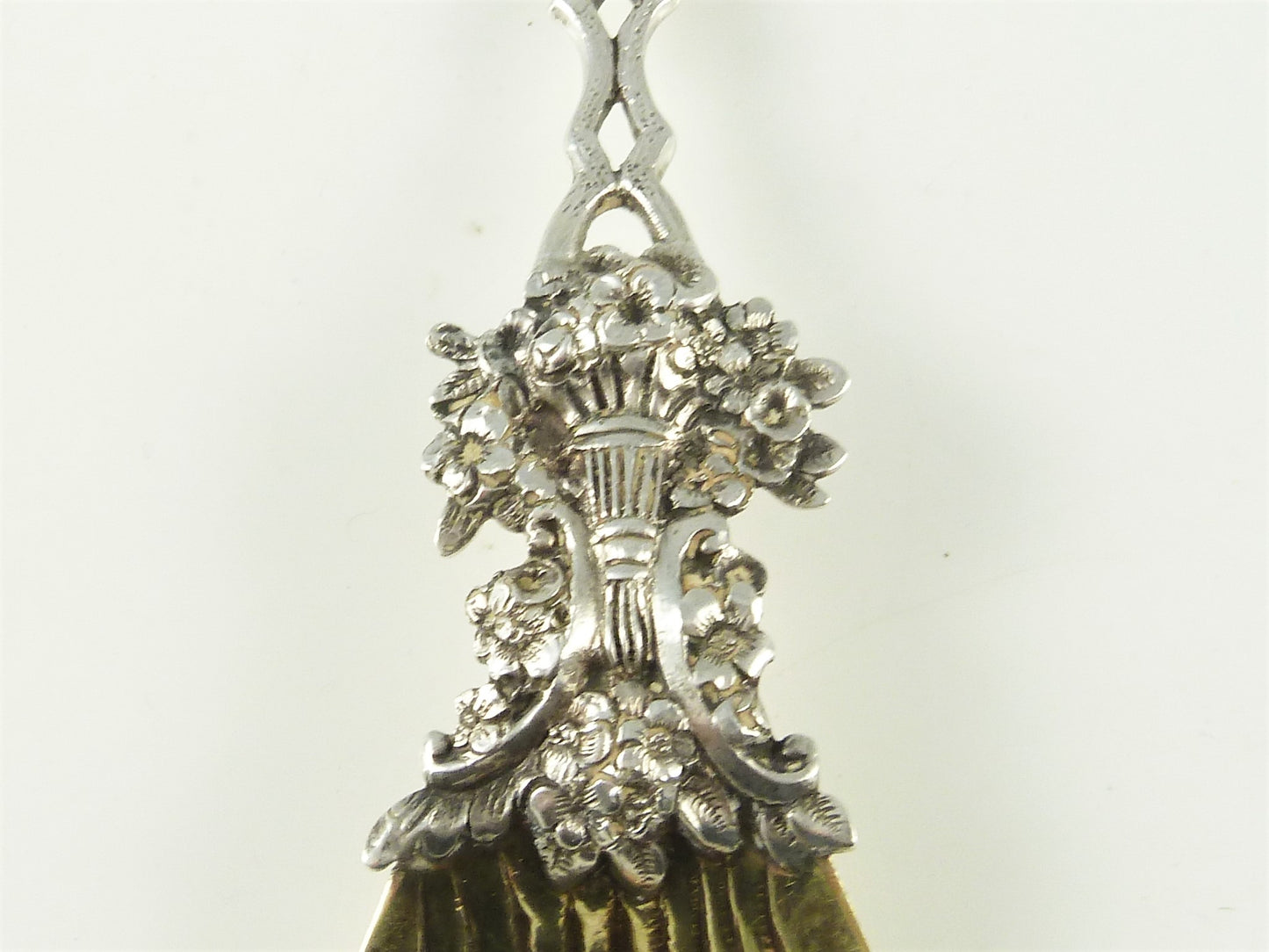 Tiffany & Co Sterling Silver Tea Caddy Spoon, C 1890 with Gilt Wash - 43 Chesapeake Court Antiques