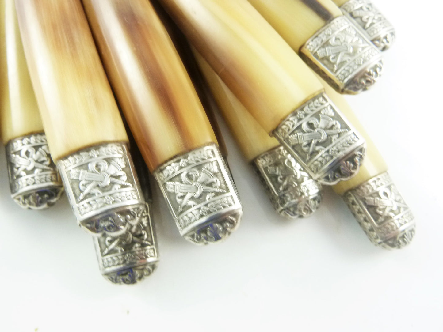 French Silver & Horn Knives- 43 Chesapeake Court Antiques