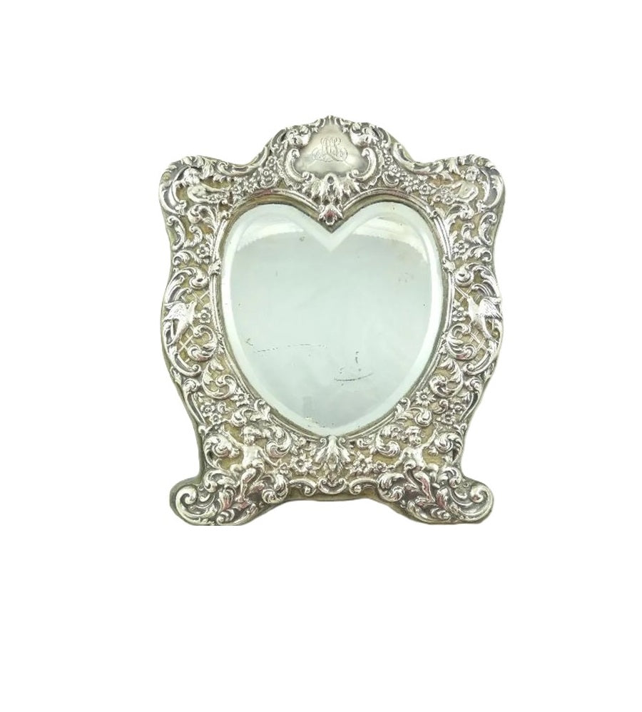 C 1900 Heart Shaped Dressing Table Mirror