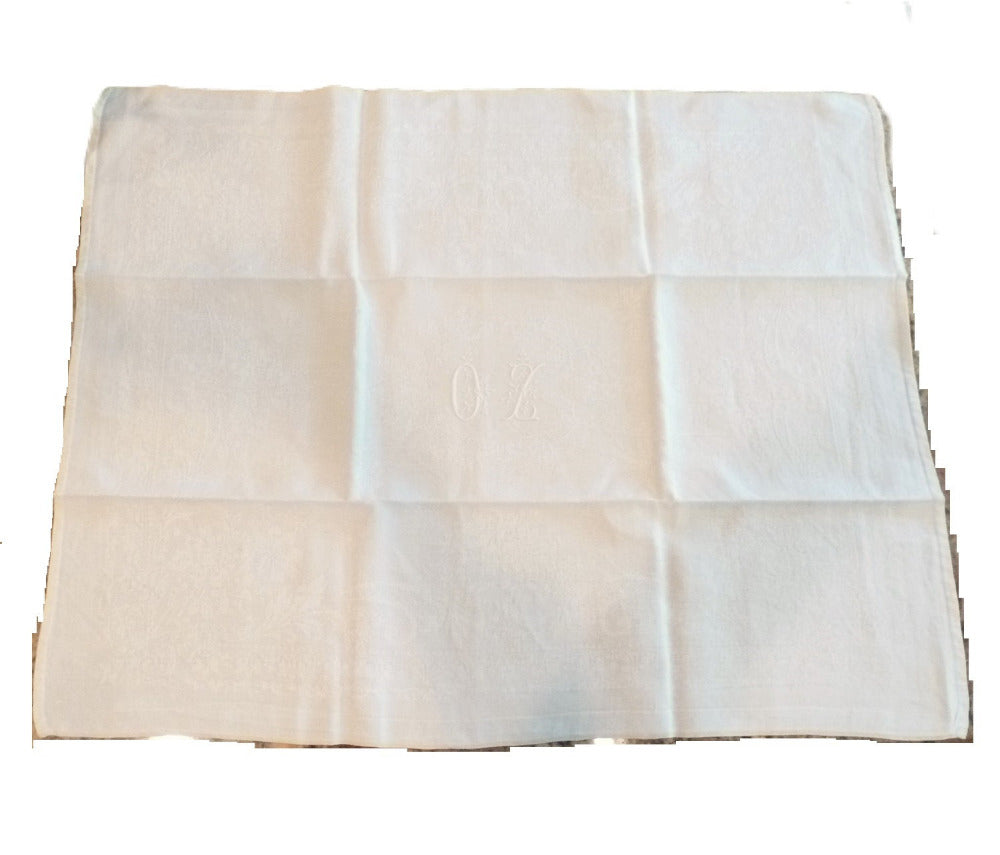 Antique French Damask Linen Table Napkin - 43 Chesapeake Court Antique 