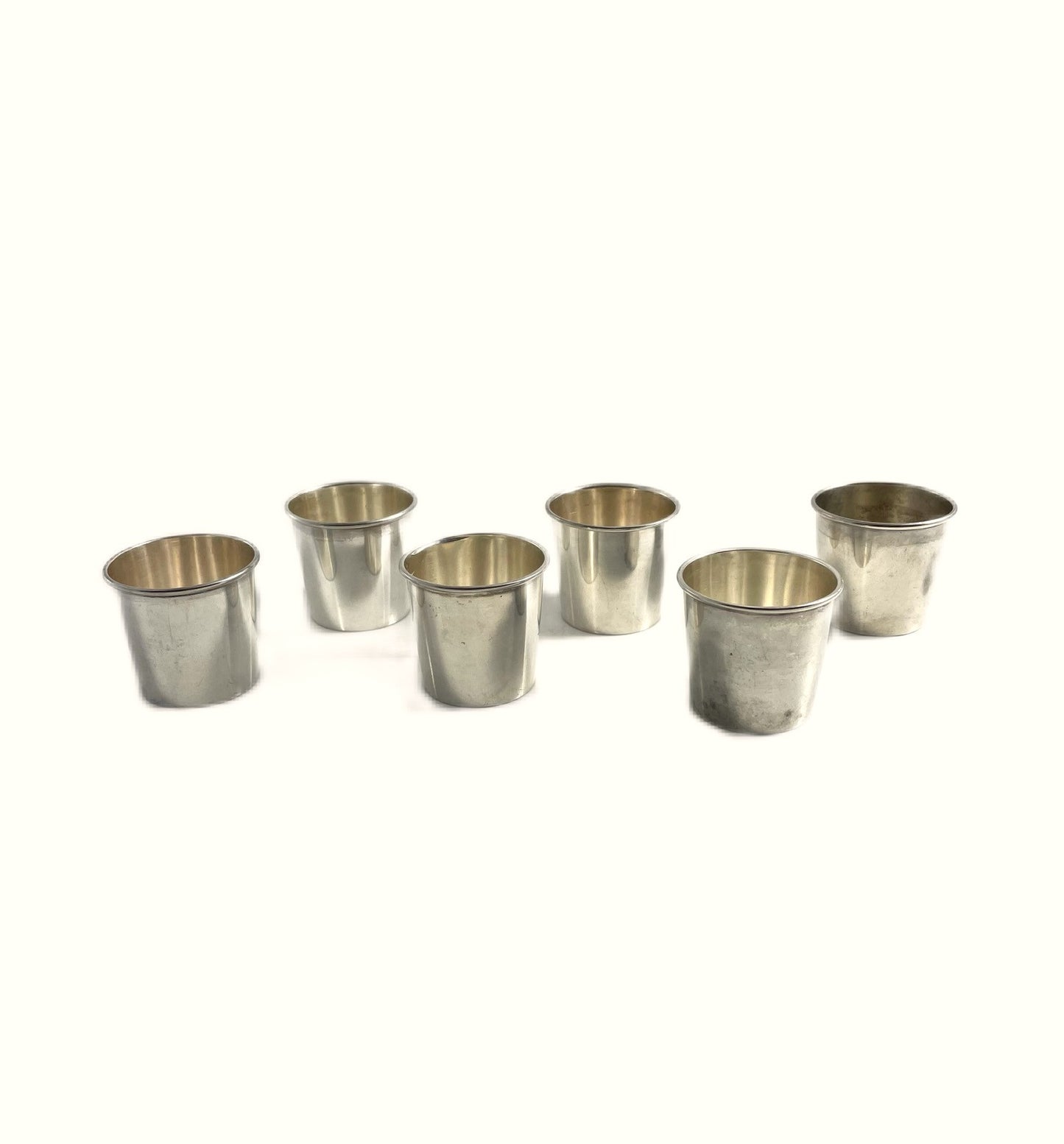 Antique Silver Shot Cups Monogram "TT" - 43 Chesapeake Court Antiques