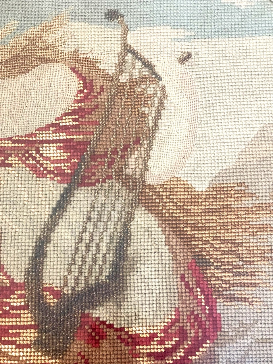 Antique Angel Needlework Tapestry Needlpoint Petit point 43 Antique Angel Needlework Tapestry Needlpoint Petit point 43