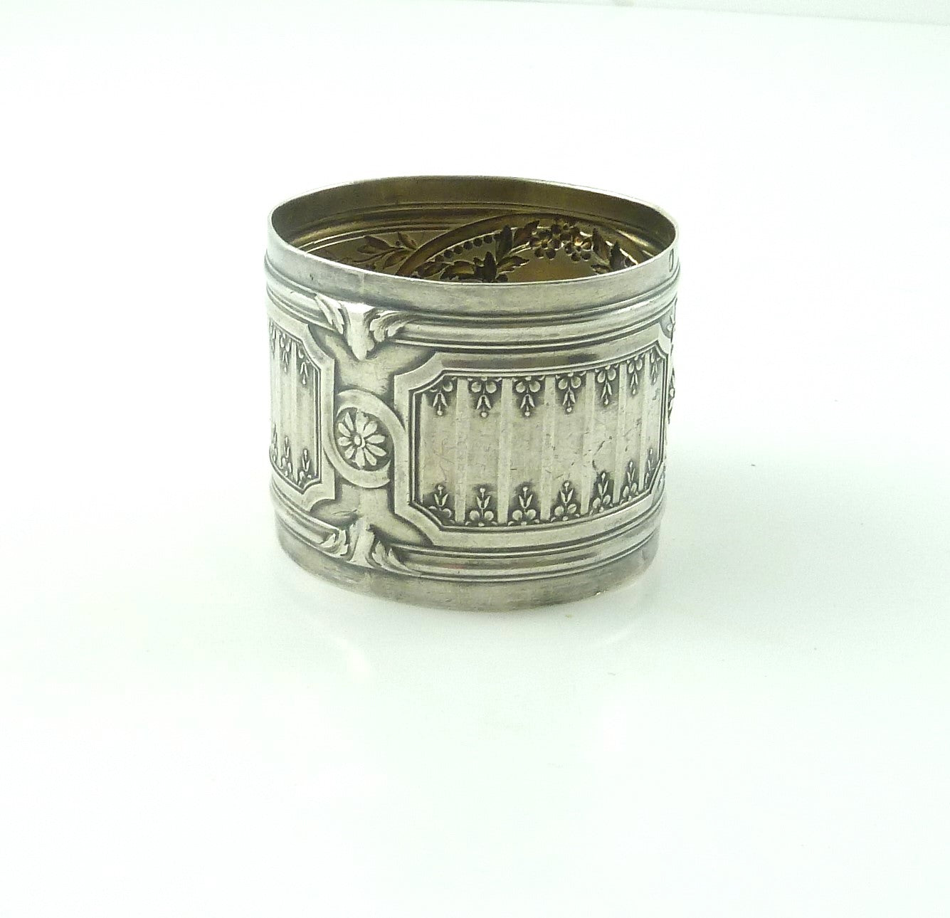 Empire Style Silver Napkin Ring, Monogram “AA”  - 43 Chesapeake Court Antiques