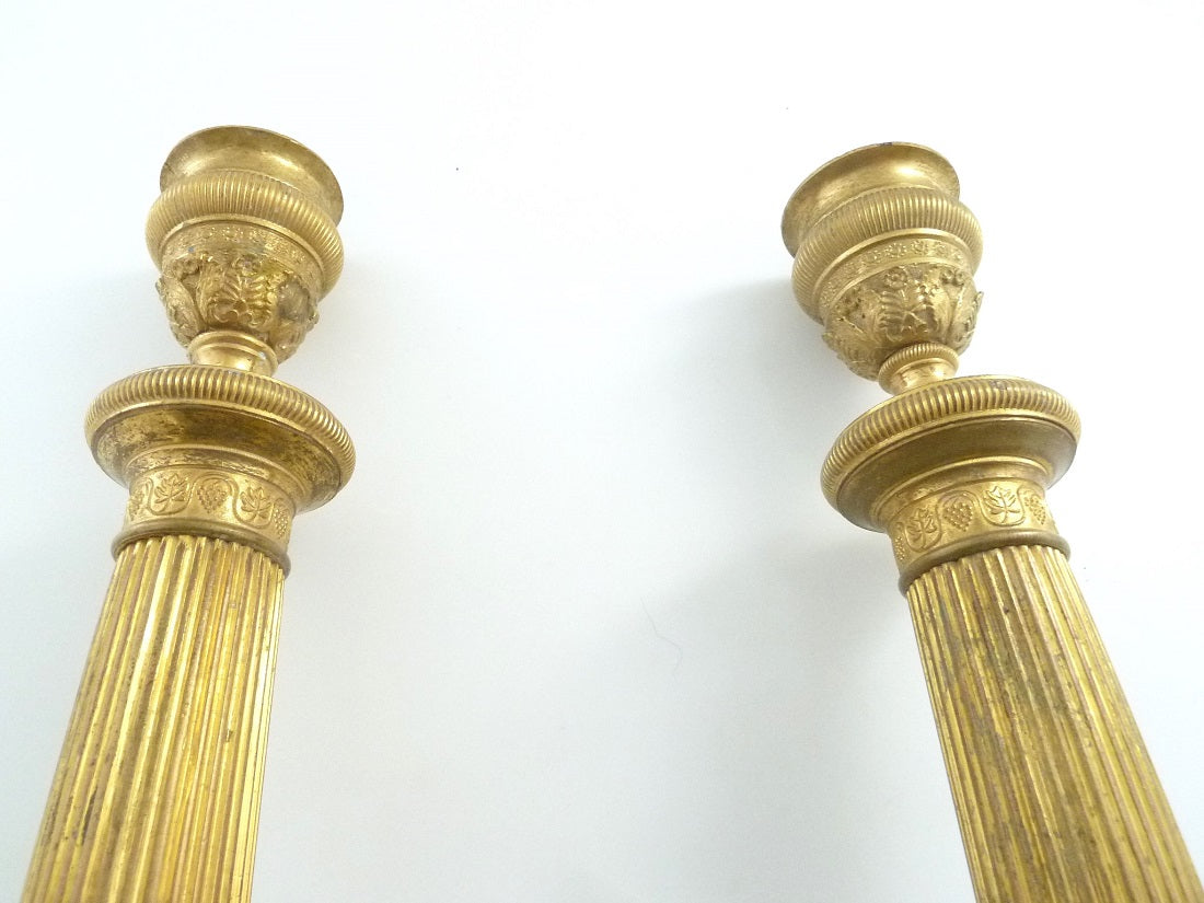 Candlesticks with Vase Shape Capitals - 43 Chesapeake Court Antiques