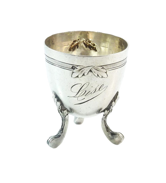 Antique French Sterling Silver Egg Cup  - 43 Chesapeake Court Antiques