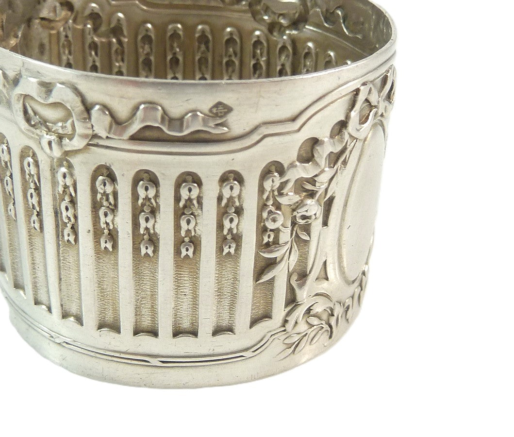 Antique French Sterling Silver Napkin Ring -    43 Chesapeake Court Antiques          