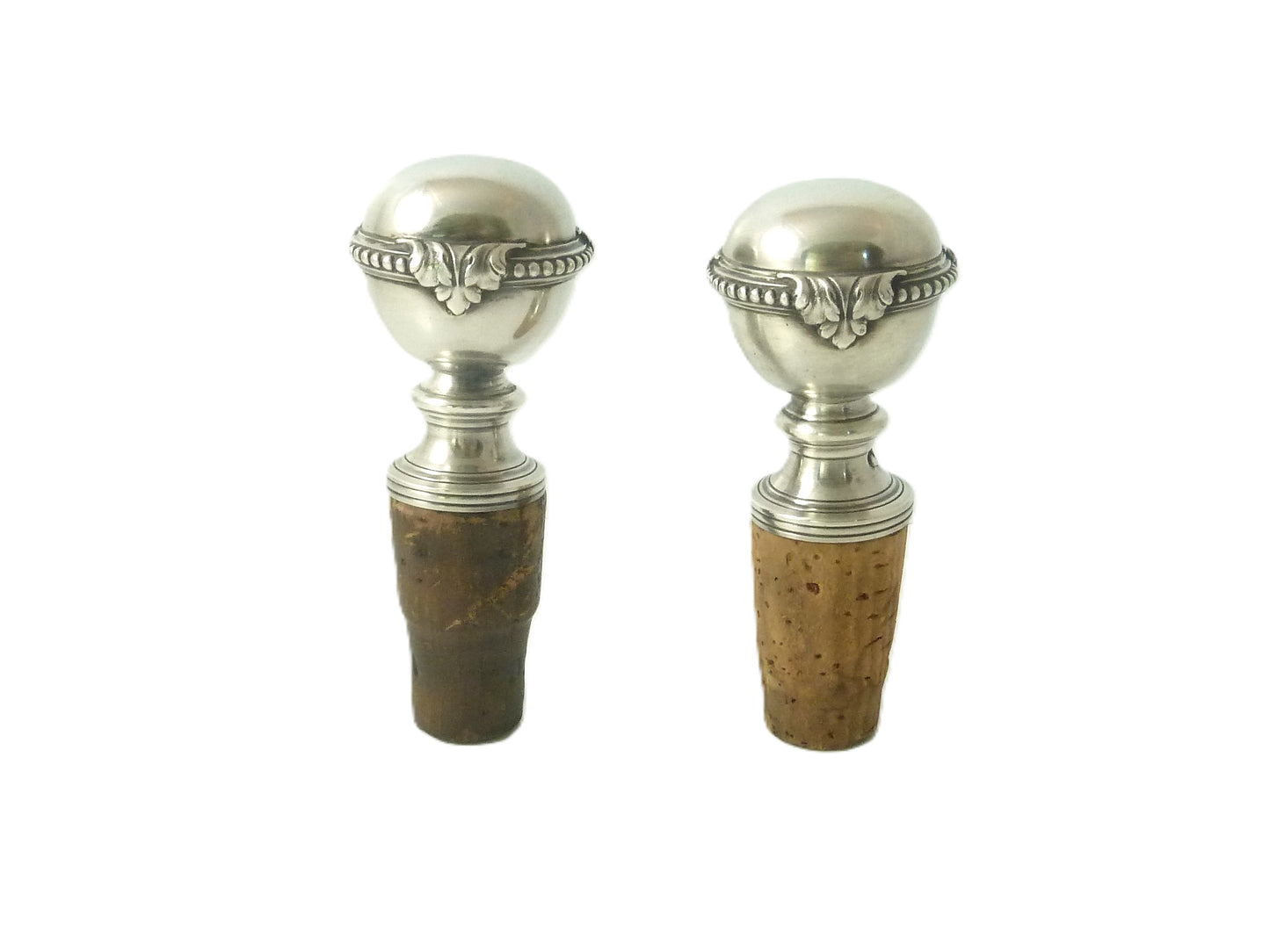 French Sterling Silver Wine Stoppers - 43 Chesapeake Court Antiques