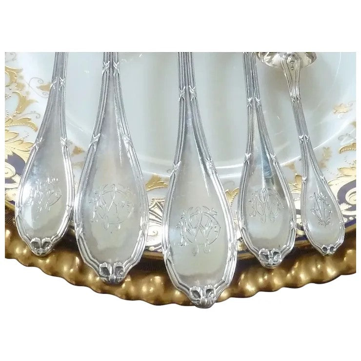 French Sterling Silver Flatware-Service for 12 - 43 Chesapeake Court Antiques