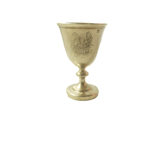 French Sterling Silver Egg Cup-Hen on Nest 