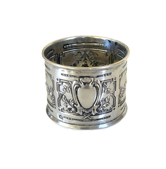 Antique French Silver Napkin Ring, Ribbons and Bows  - 43 Chesapeake Court Antiques