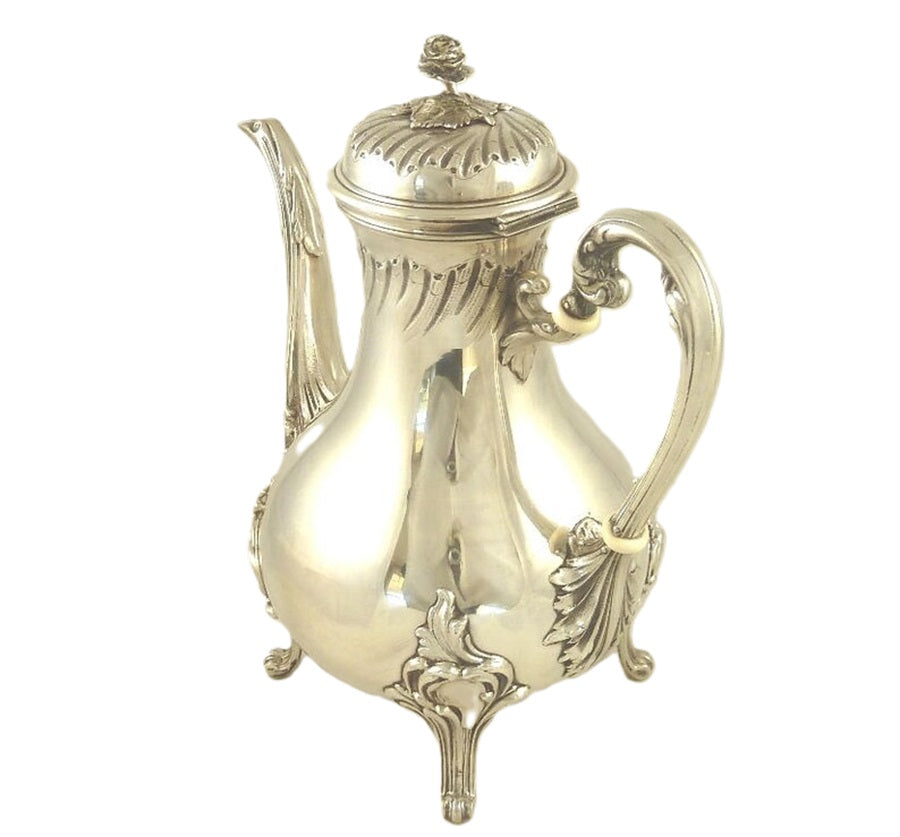 Sterling Silver French Coffee/Teapot Louis XV Style