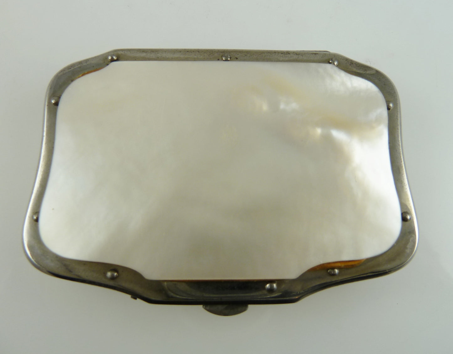 Antique French Silver Change Coin Purse Necessaire with Mother of Pearl - 43 Chesapeake Court Antiques