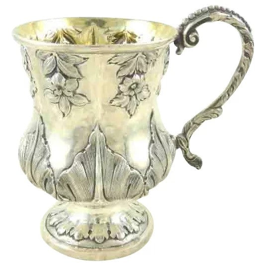 Antique English Sterling Silver Christening Mug William IV Period - 43 Chesapeake Court Antiques
