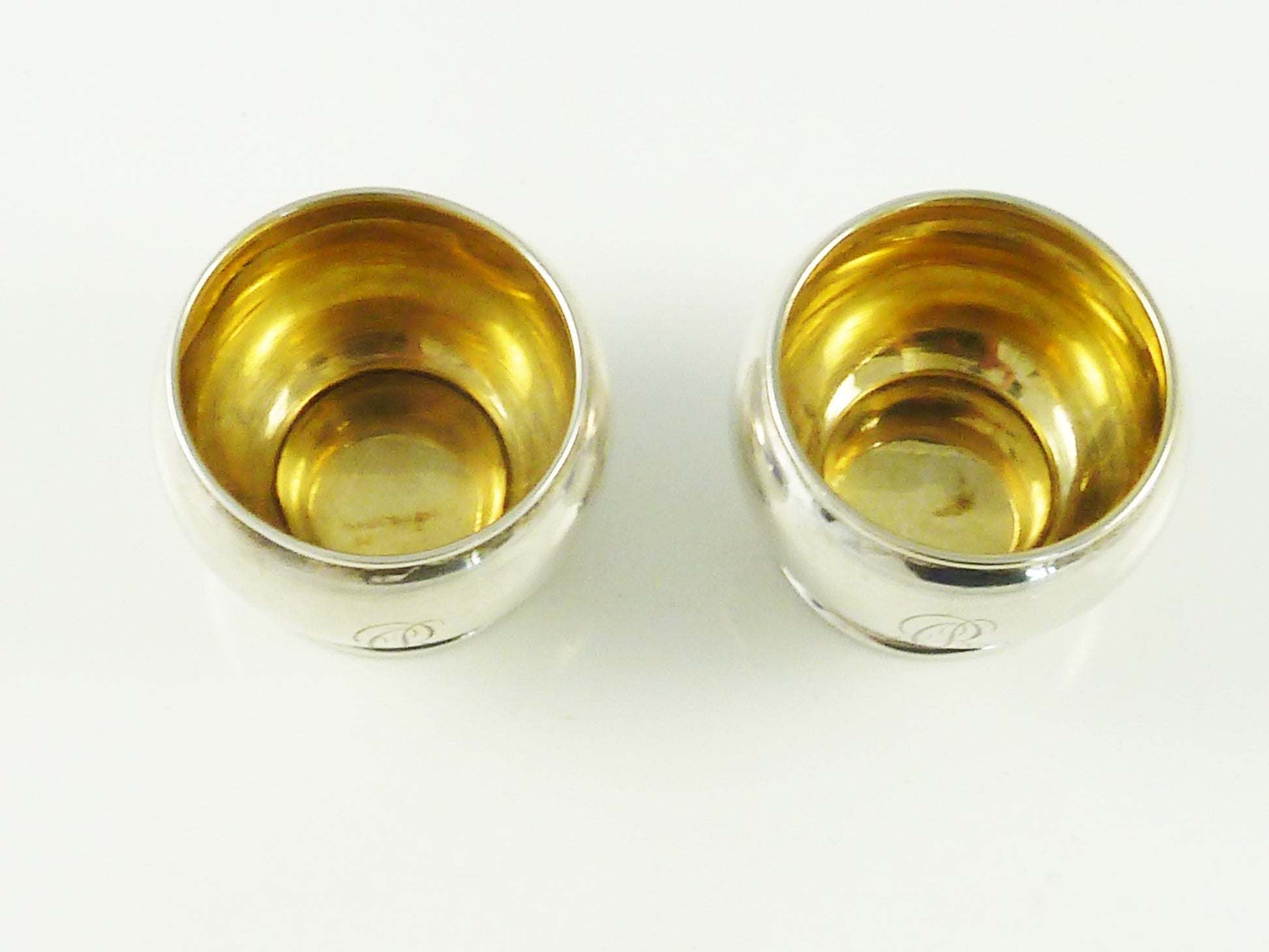 Antique Sterling Silver Salt Cellars a Pair,  Tiffany & Co - 43 Chesapeake Court Antiques