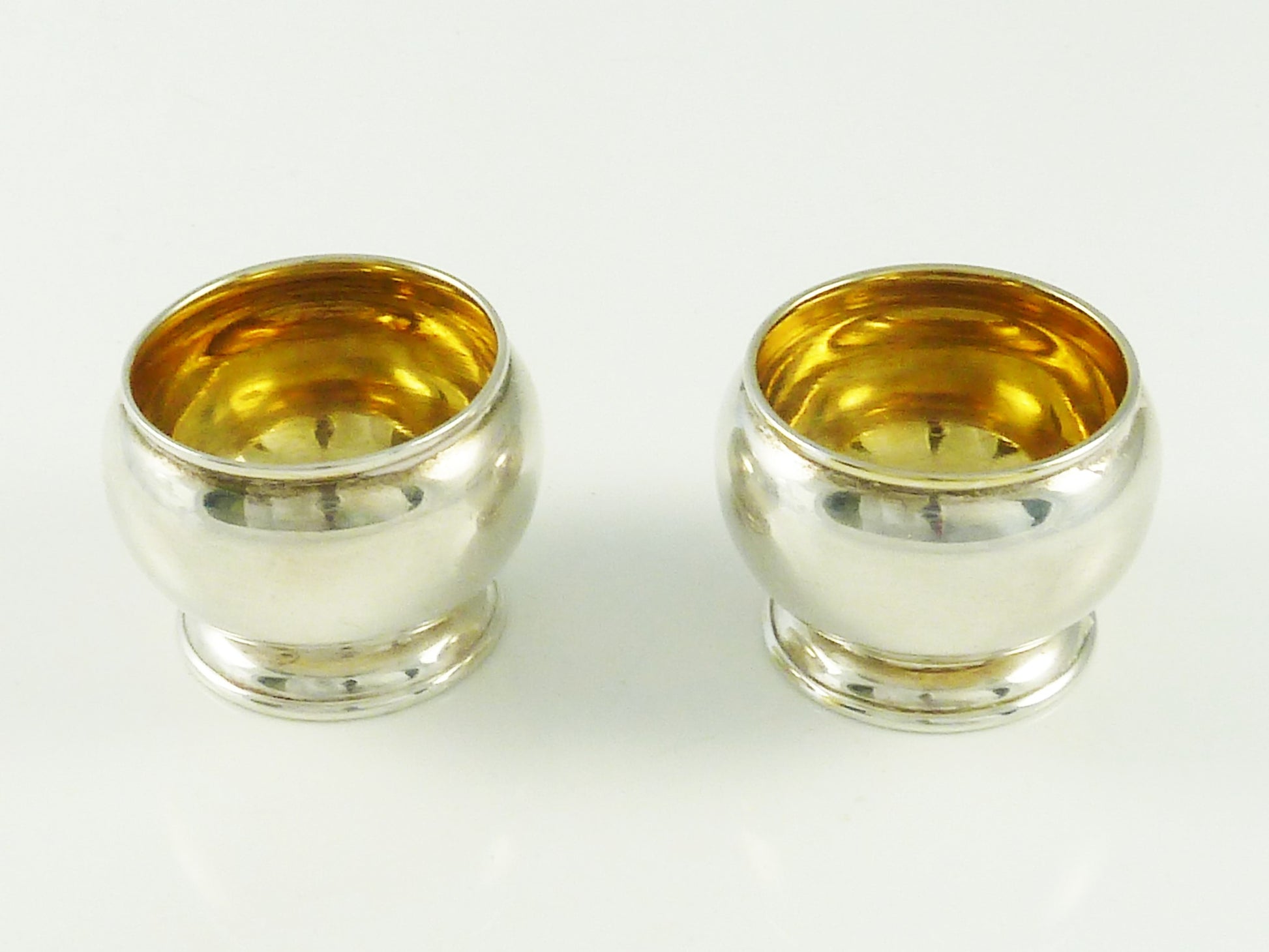Antique Sterling Silver Salt Cellars a Pair,  Tiffany & Co - 43 Chesapeake Court Antiques