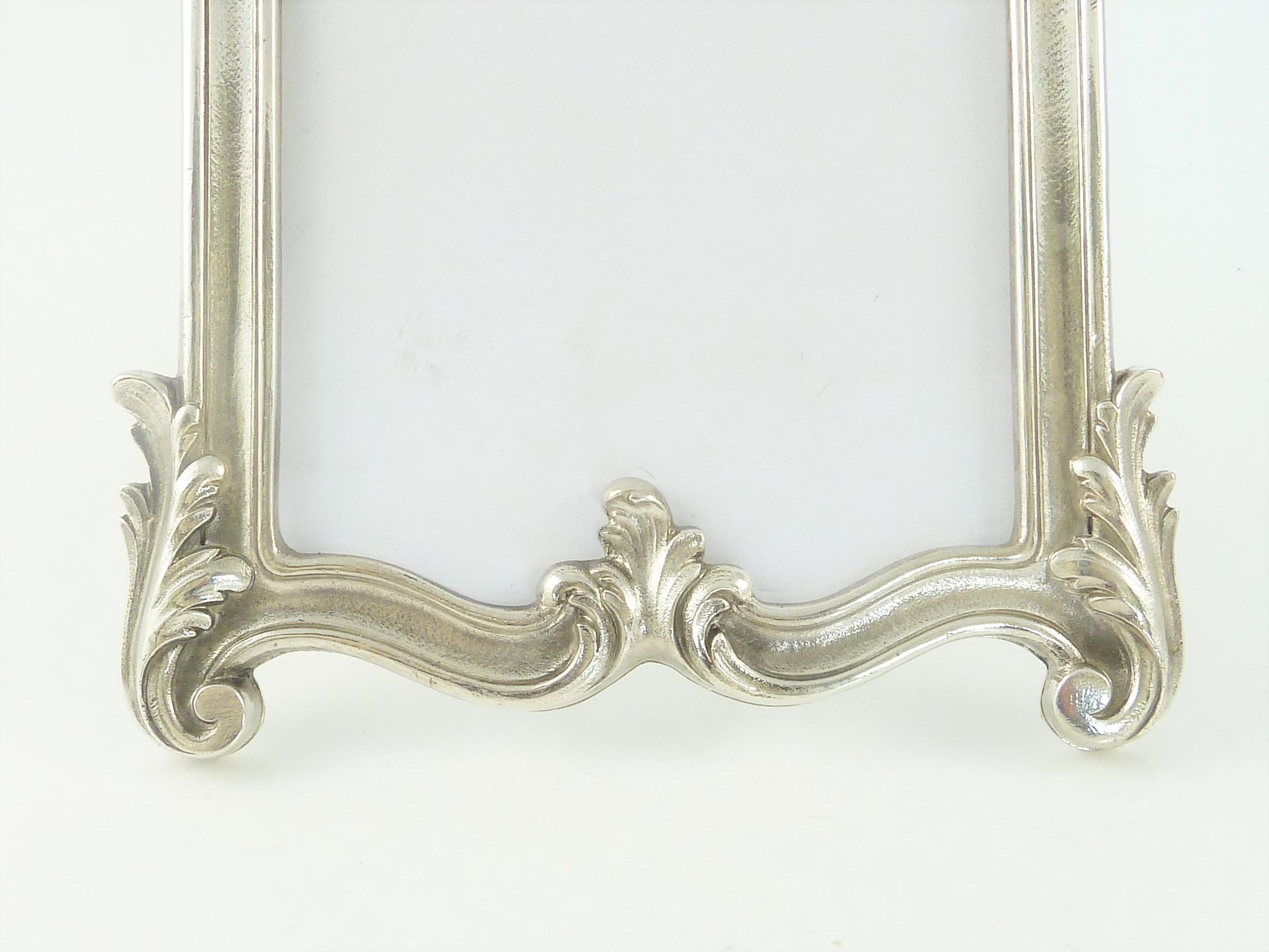 Christofle Silver Picture Photo Frame with Inset Mirror, Louis XV Style - 43 Chesapeake Court Antiques
