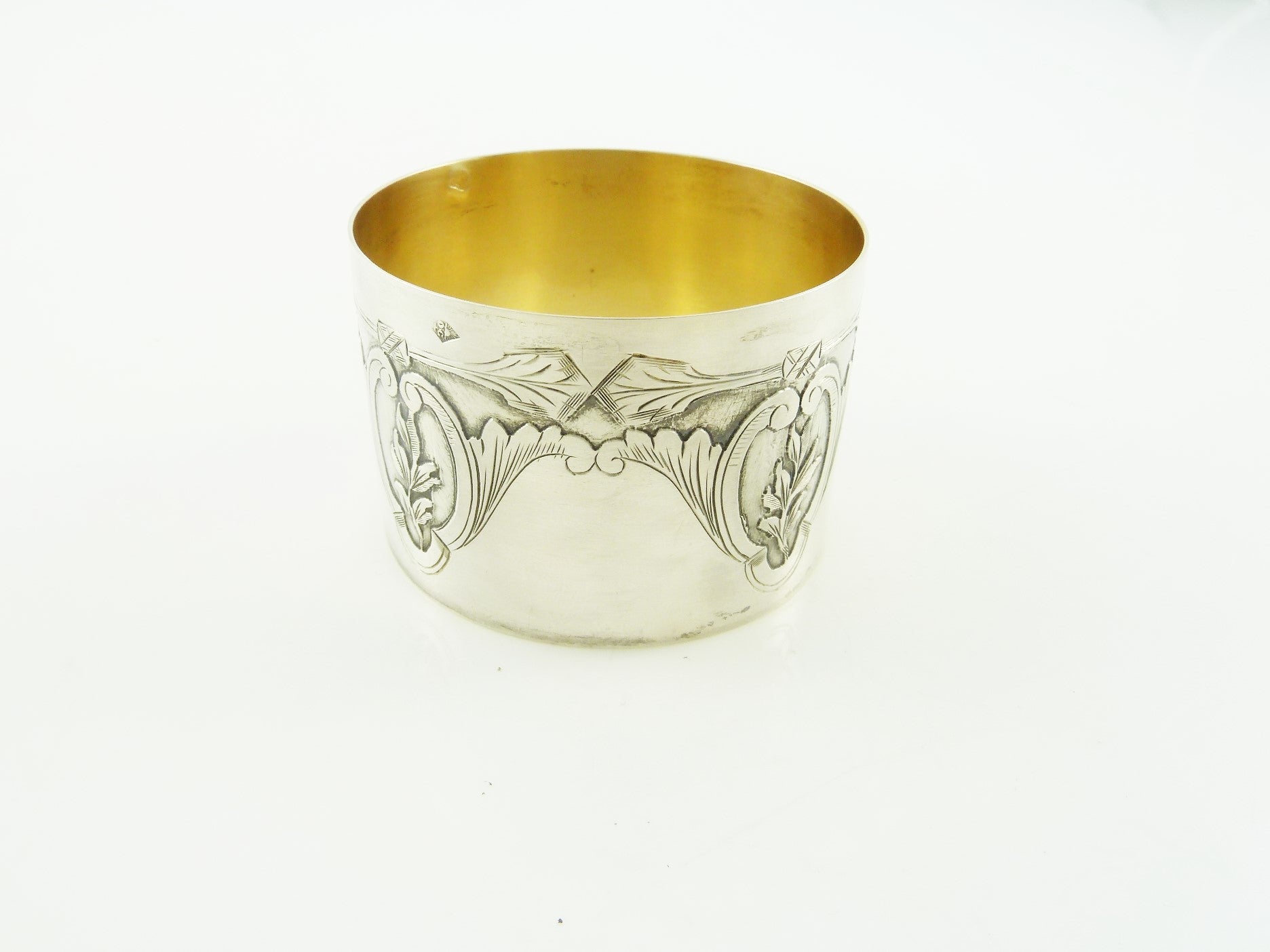Antique French Sterling Silver Napkin Ring with Box - 43 Chesapeake Court Antiques