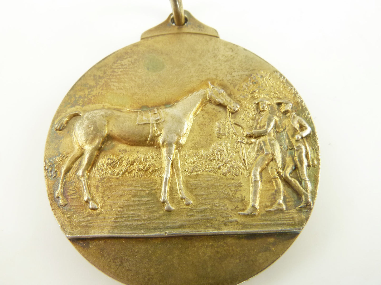 Antique Sterling Silver & Vermeil Medal Watch Fob, Marked For The Light Horse Breeding Society - 43 Chesapeake Court Antiques