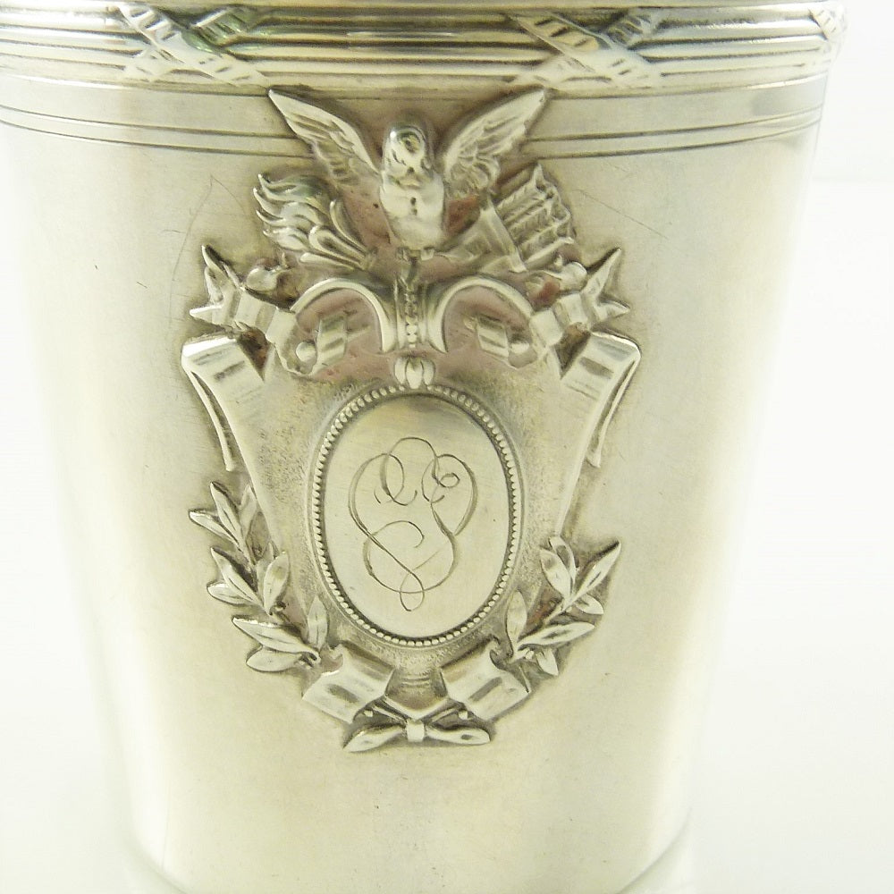 Antique French Silver Wine or Mint Julep Cup, Tumbler, Timbale - 43 Chesapeake Court Antiques