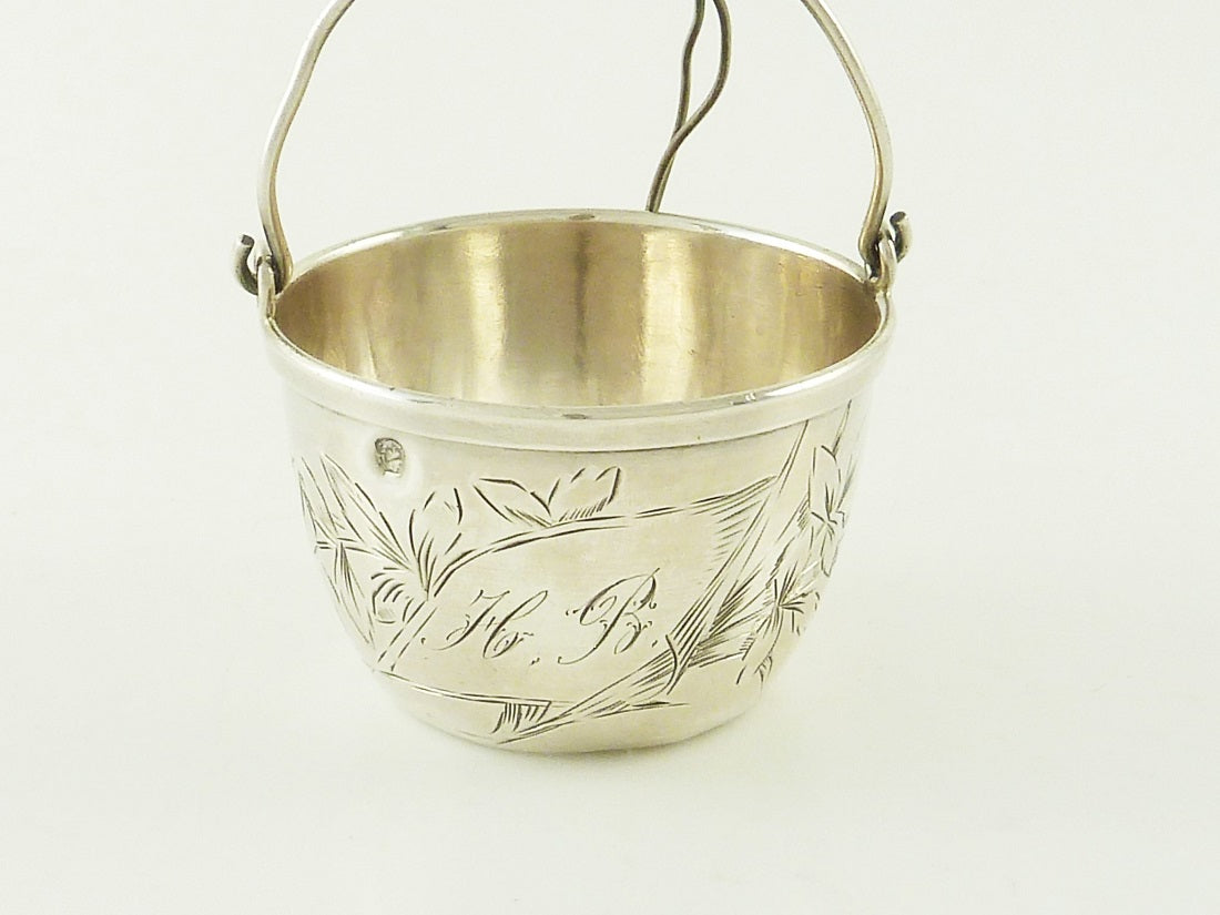 Antique French Sterling Silver Tea Strainer, Art Nouveau Style - 43 Chesapeake Court Antiques