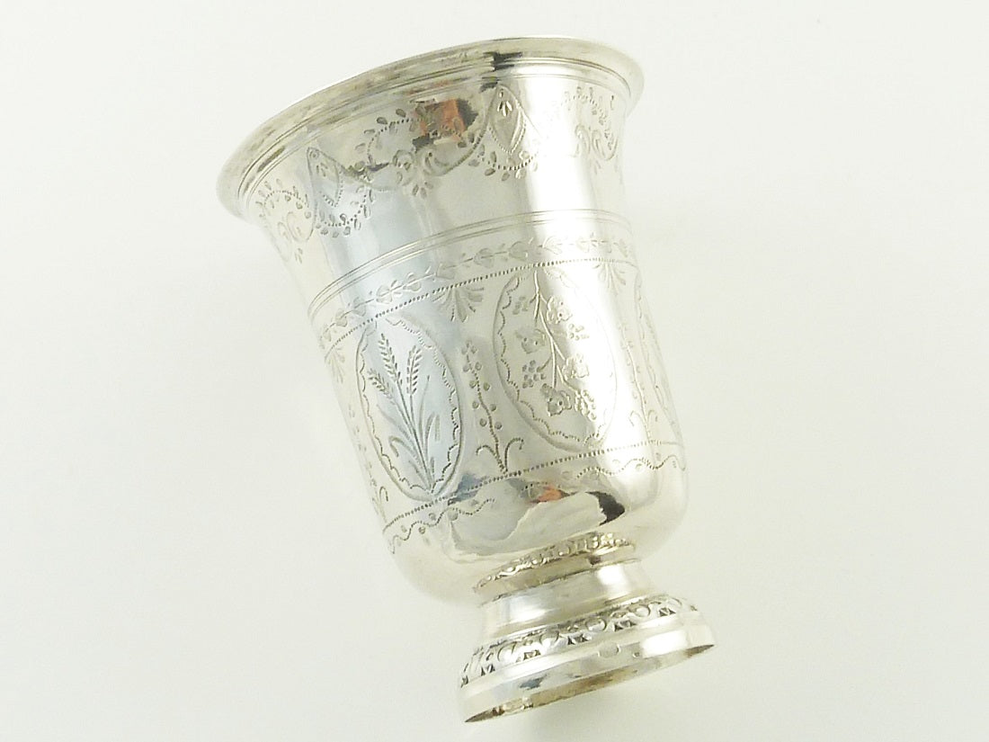 French Sterling Silver Timbale or Beaker, 18th C - 43 Chesapeake Court Antiques