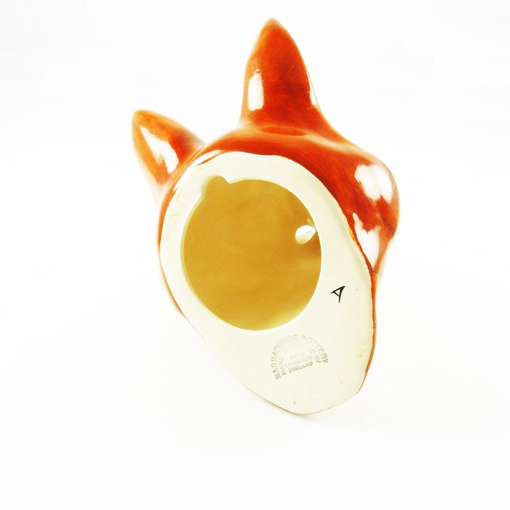 Vintage English Babbacombe Pottery Fox Head String Holder