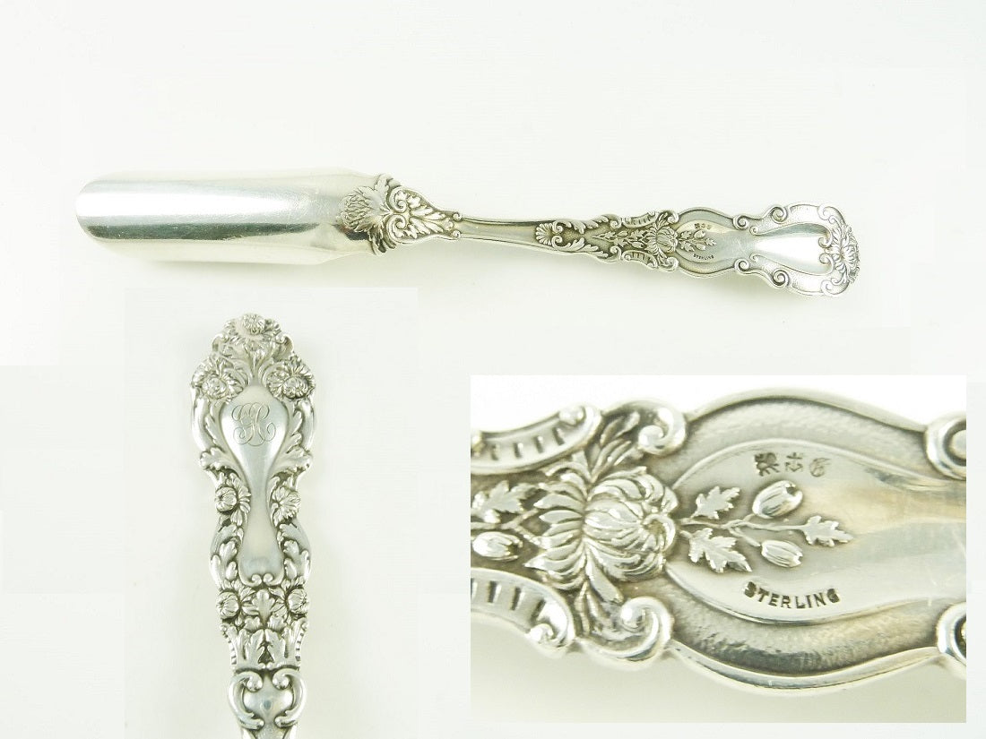 Antique Sterling Silver Cheese Scoop by Gorham, Imperial Chrysanthemum Pattern - 43 Chesapeake Court Antiques