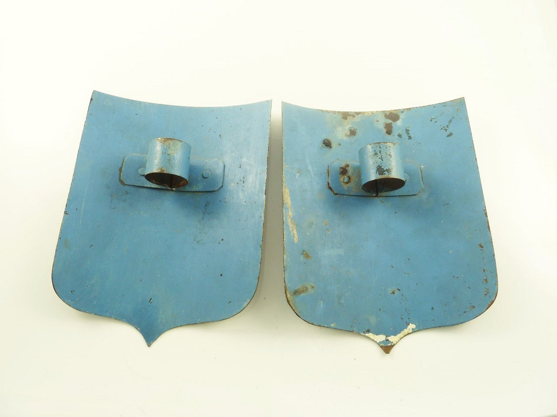 Blue Tole Shields French Amorial - 43 Chesapeake Court Antiques 