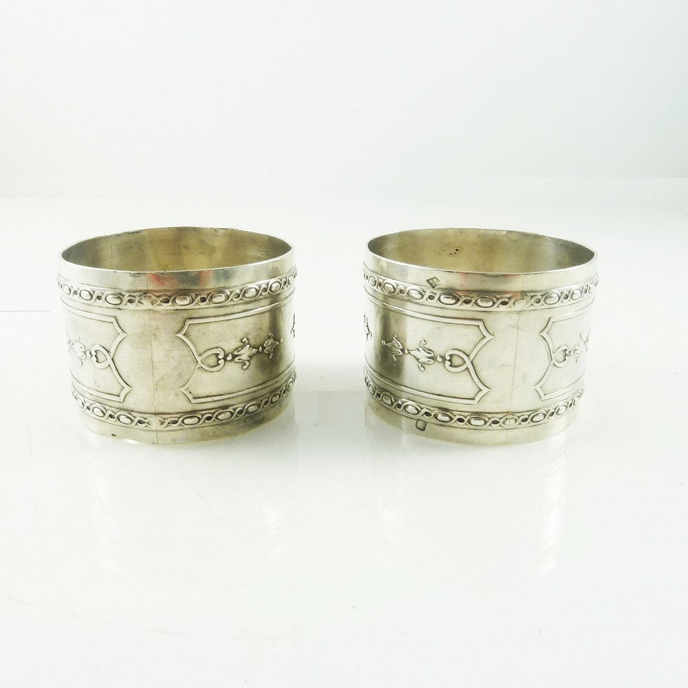 French Silver Napkin Rings - 43 Chesapeake Court Antiques