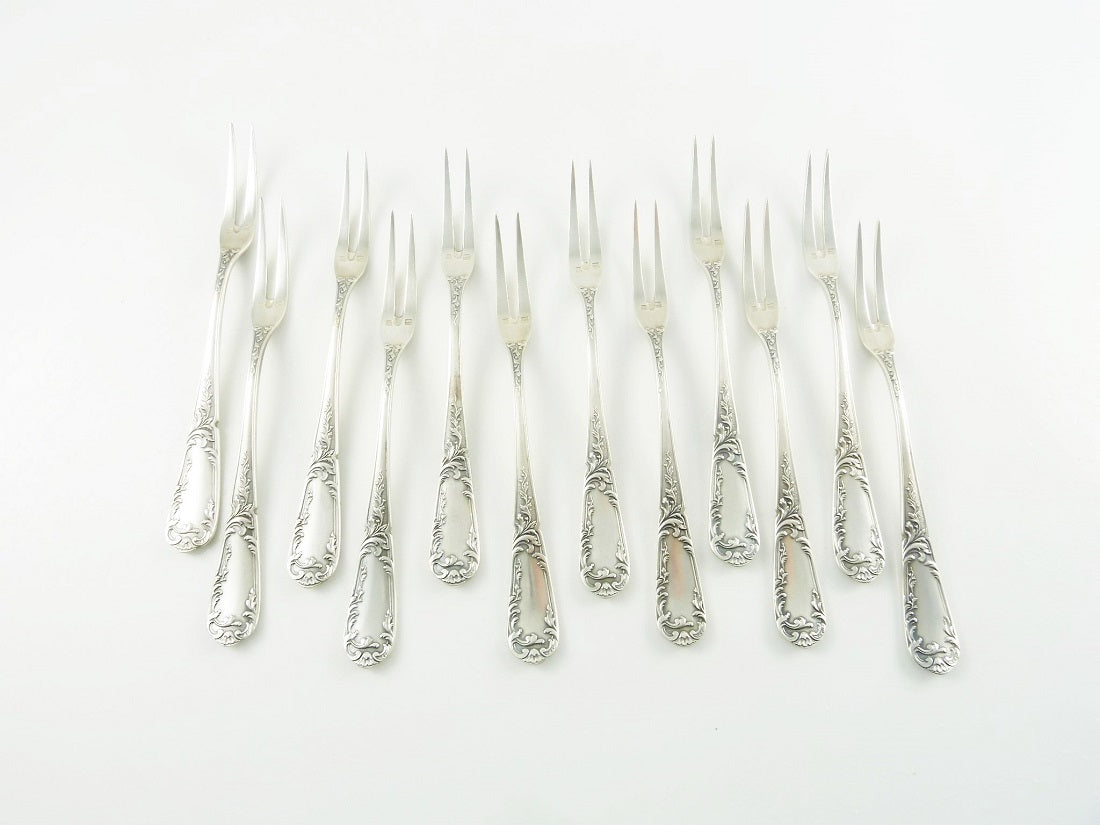 Set of 12 French Snail Forks - 43 Chesapeake Court Antiques