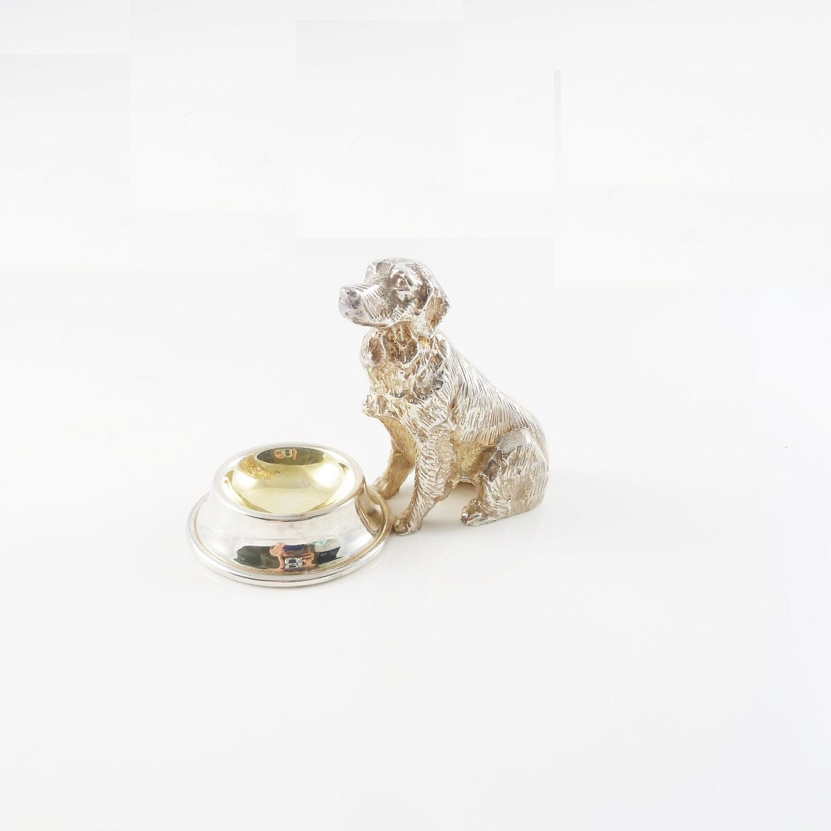 Silver Novelty Salt Cellar Dog - 43 Chesapeake Court Antiques