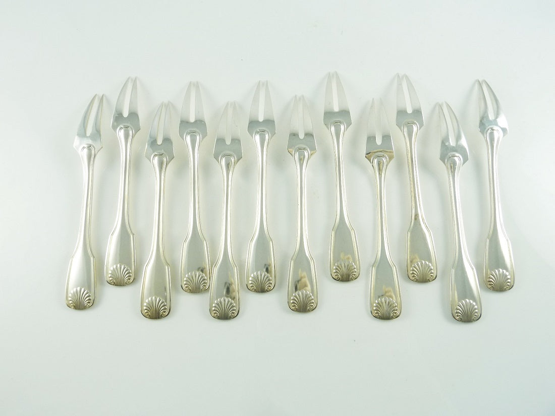 Vintage French Silver Plated Escargot Forks  - 43 Chesapeake Court Antiques