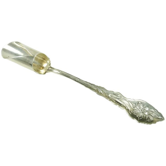 Antique Sterling Silver Cheese Scoop, Unger Brothers, Art Nouveau Motifs - 43 Chesapeake Court Antiques