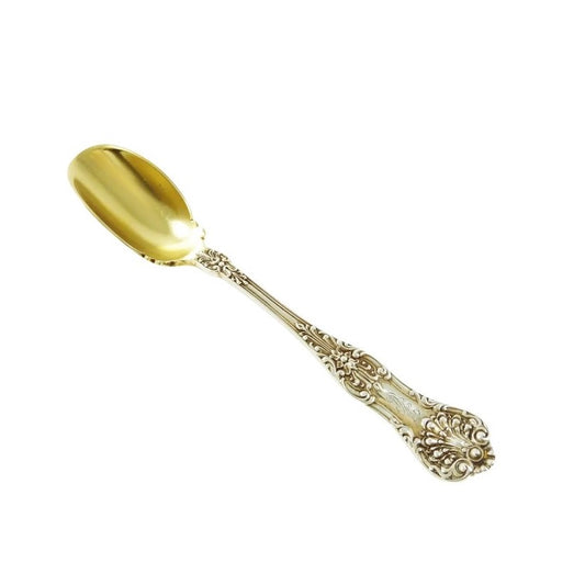 Antique Sterling Silver Gilt Cheese Scoop, Dominick & Haff New Kings Pattern - 43 Chesapeake Court Antiques 