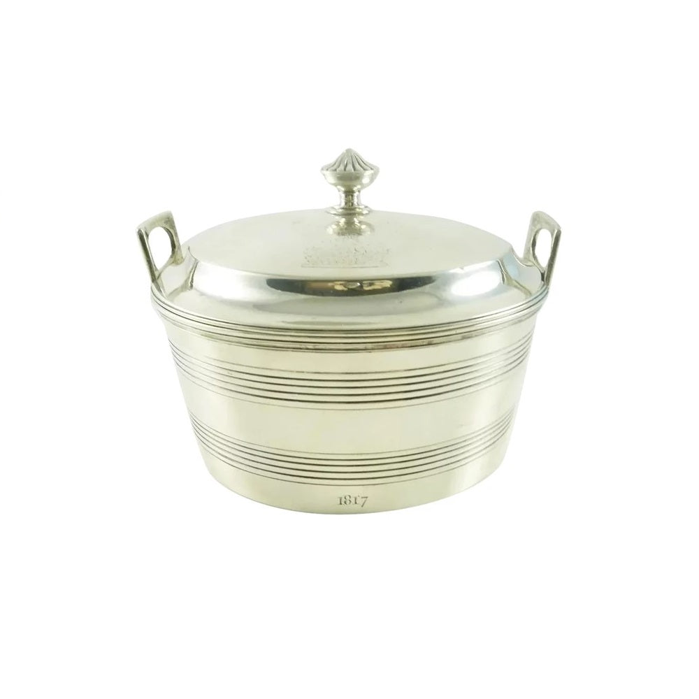 Georgian Sterling Silver Butter Dish or Butter Bowl - 43 Chesapeake Court Antiques