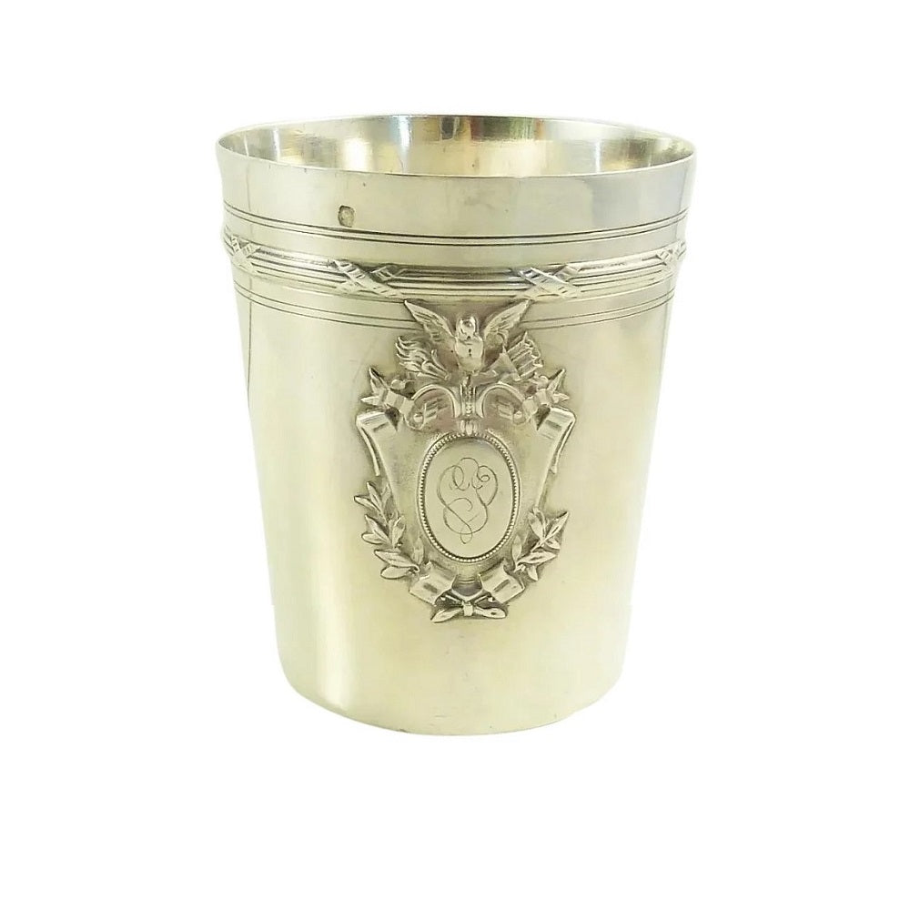 Antique French Silver Wine or Mint Julep Cup, Tumbler, Timbale - 43 Chesapeake Court Antiques