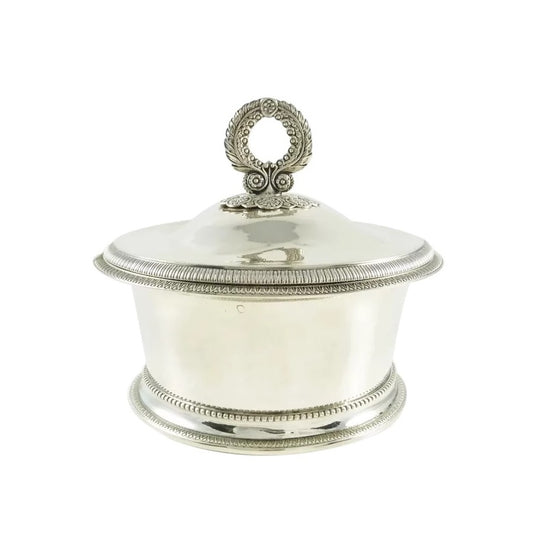 Antique French Silver 18th C Butter Dish or Butter Tub - 43 Chesapeake Court Antiques