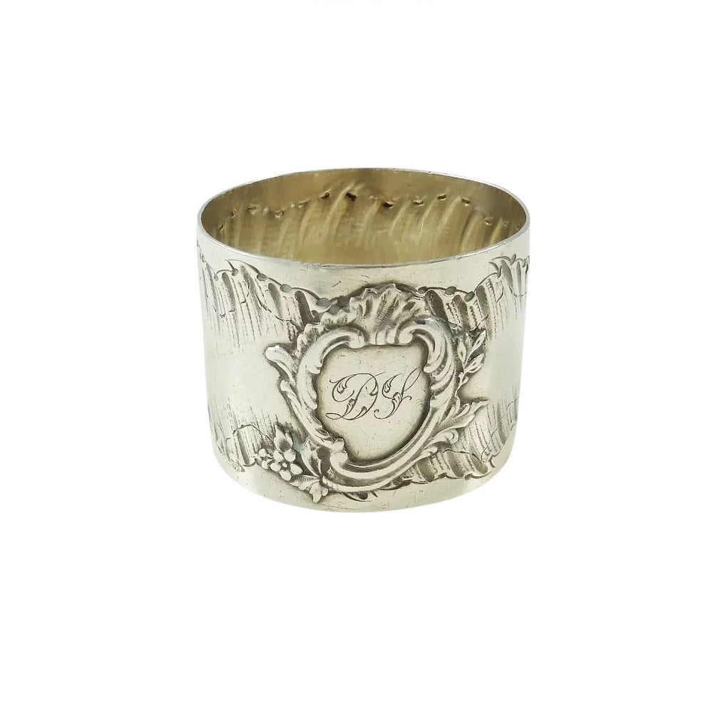 French Sterling Silver Napkin Ring, Louis XVI Style - 43 Chesapeake Court Antiques