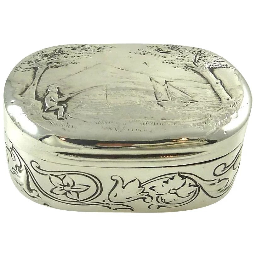 Georgian Sterling Silver & Gilt Snuff Box, London 1805 - 43 Chesapeake Court Antiques
