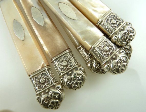 Antique French Silver & Mother of Pearl Cutlery, C 1820 - 43 Chesapeake Court Antiques