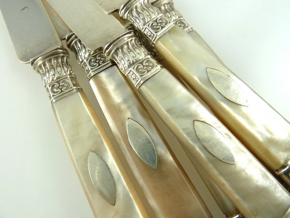 Antique French Silver & Mother of Pearl Cutlery, C 1820 - 43 Chesapeake Court Antiques