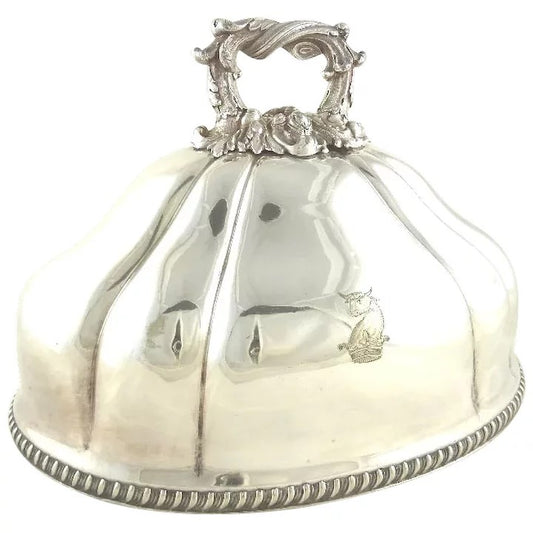 Antique English Silver Meat Dome or Serving Dome - 43 Chesapeake Court Antiques