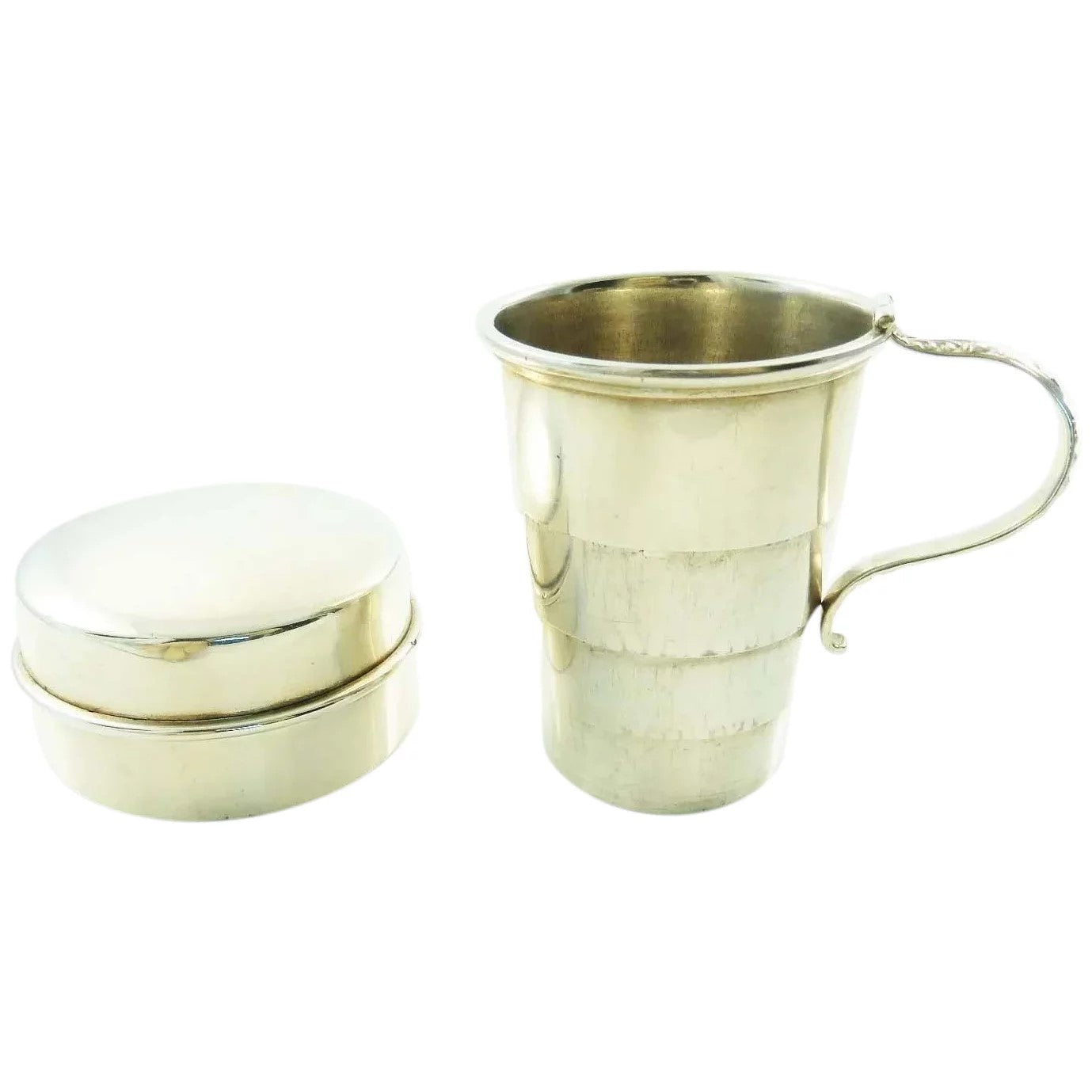 Antique Sterling Silver Collapsible Traveling Cup or Beaker - 43 Chesapeake Court Antiques