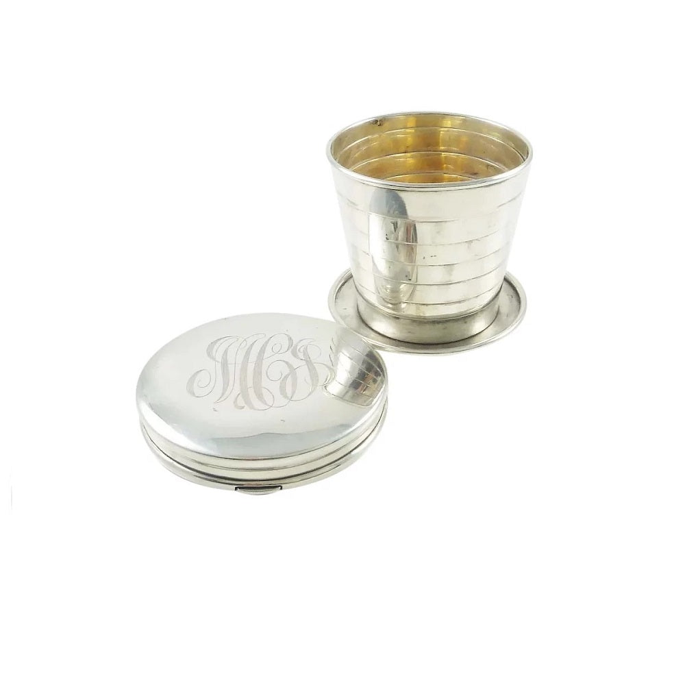 Antique Sterling Silver Collapsible Traveling Cup or Beaker - 43 Chesapeake Court Antiques